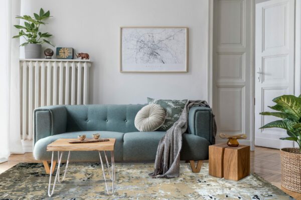 Modern scandinavian living room interior.Home decor. Interior design. Template. Ready to use.