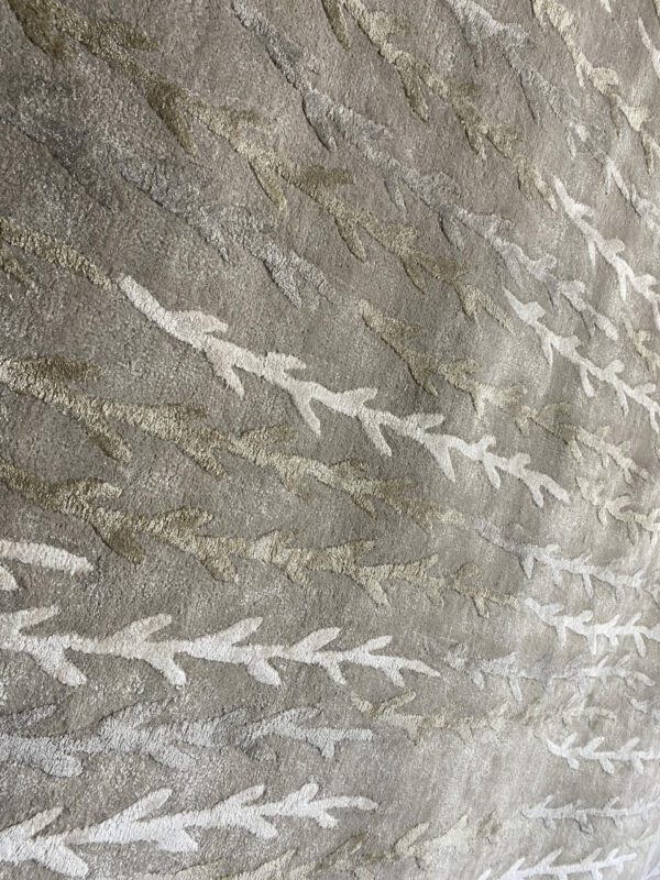 LRG86 CG Hand-Tufted Silver Branch - Classic Gray - Close up 2